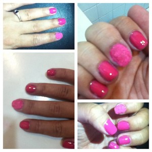 Pink Velvet nails. Ciate has blue white and plum sold in sephora :)