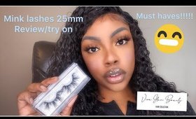 3D MINK LASHES 25MM | HOW TO APPLY LASHES 101 | LASHES REVIEW | VIVA GLAM BEAUTY