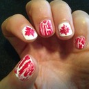 Canada Day Nails