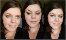 Neutral Summer MakeUp With Blue Liner.