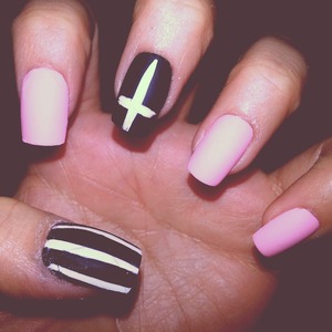cross and stripped nails