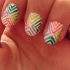 Bright Aztec Nail Art <3