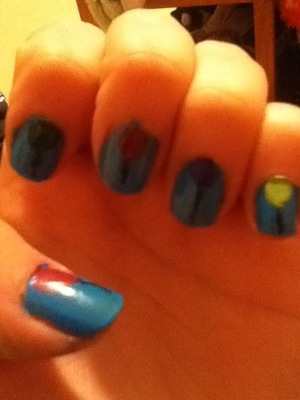 I have no nail tools so this was a little hard. It came out alright though.