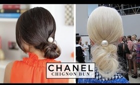 Chanel Chignon Bun Hair Tutorial