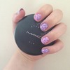 Polkadot nails pink and purple
