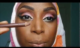 Eid 2012 Makeup Tutorial (Orange and Pink)