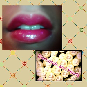 pink glazed lips