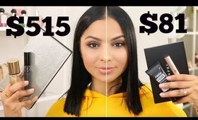 Full Face Half Drugstore VS Half Highend Makeup!