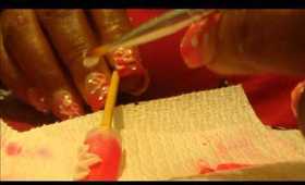 Pink Tips with white and pink flower petals