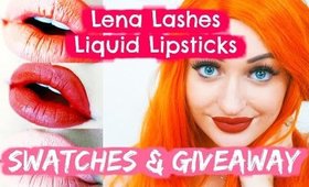 💋(12 Shades) Swatches + Giveaway! Lena Lashes Liquid Lipsticks💋 | Rosa Klochkov