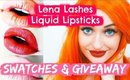 💋(12 Shades) Swatches + Giveaway! Lena Lashes Liquid Lipsticks💋 | Rosa Klochkov