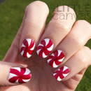 Peppermint Swirl Candy Nails!