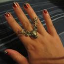 Butterfly nails and Reindeer ring :)