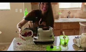 LET'S MAKE SORBET! IN THE OMEGA JUICER NUTRITIONAL CENTER  SUPER EASY!!