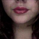 Pink glossy neon lips