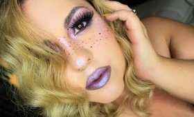 Bilingual Makeup Tutorial: Purple and Pink Freckles (Polka Dots Collab)