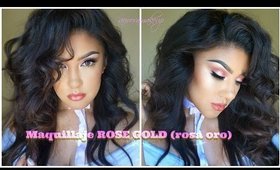 Maquillaje ROSE GOLD ( rosa dorado) / Victoria Secret inspired makeup tutorial | auroramakeup