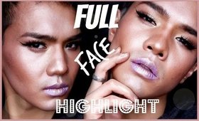 #FullFaceHighlight Challenge | Only Highlighters