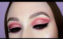 Valentine's Day Makeup Tutorial 2018 Pink Glitter Cut Crease