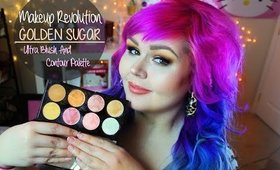 Makeup Revolution Golden Sugar Ultra Blush and Contour Palette Review + Swatches