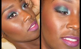 Fall look Plums and berries makeup tutorial MakeupbyNesha