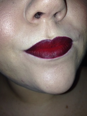 Mac rebel and black eyeliner as lip liner 