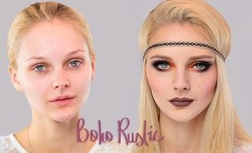 Boho Rustic Girl  - makijaż na festiwal, sesje zdjęciową, wakacje || Zmalowana