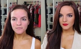 Fall Makeup Tutorial: Red Lips | Smokey Eye