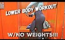 Lower body workout w/ NO WEIGHTS | Home workout | Ashstar FIT