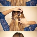how to make a simple bow with your hair