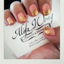 Gold Glittery Tips by Tiffany
