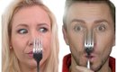 HOW TO CONTOUR YOUR NOSE WITH A FORK | WAYNE GOSS MADE ME DO IT