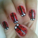 Lady bug nails