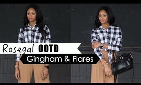 Rosegal OOTD & Haul (Gingham & Flares)