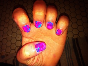 Crazy experimenting with water marbling. I WILL master this..... One day ;) 