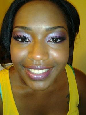 Prom Look: Pinks and Lavender with lashes.