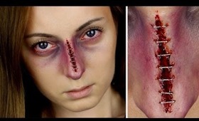 Stapled and Bruised Nose SFX Makeup Tutorial