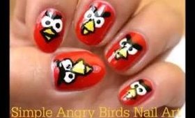 Simple Angry Birds nail art
