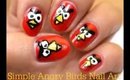 Simple Angry Birds nail art