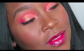 peach orange makeup tutorial