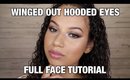 Full Face Tutorial + Winged Out Shape for Hooded Eyes | ChristineMUA