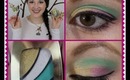 Makeup Tutorial Using ONE Brush! Using NEW L'Oreal Eyeshadow In Neon Skirt