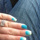 Blue Ombré nails