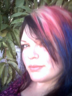 brown, blond, pink and blue hair!