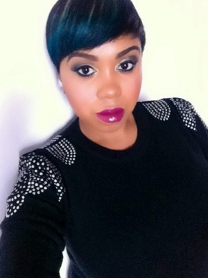 Decided to compliment my smokey eye with a glossy plum lip