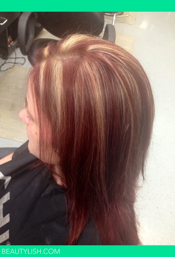 red hair and blonde highlights | Alexis W.'s Photo | Beautylish