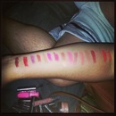 My Uncle Let Me Swatch Some Of My Mac Lipsticks On Him What A Great Uncle ♥♥