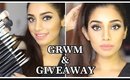GIVEAWAY + GRWM : Quick and easy smokey eyes and nude lips.