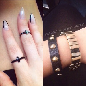 My favorite Fall #armcandy pieces from @Forever21 💀✨ #allblackeverything