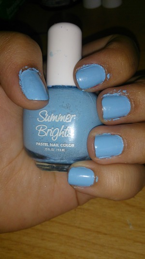 the nail polish is: summer brights Pastel blue. 